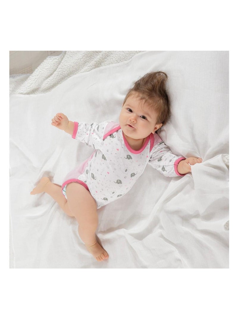 Lot de 2 Body bébé - Modèle Elephant - Rose bébé Trois Kilos Sept Rose - Kiabi