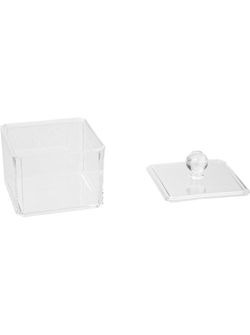 Lot de 2 boîtes à cotons transparentes selena - Kiabi