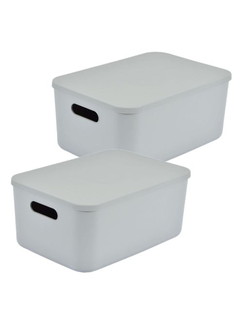 Lot de 2 boîtes avec couvercle CHROMACASE - Kiabi
