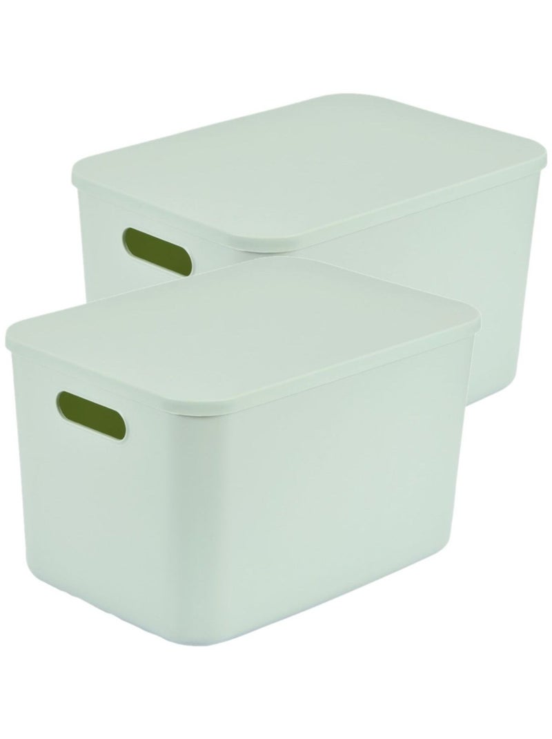 Lot de 2 boîtes avec couvercle CHROMACASE Vert - Kiabi