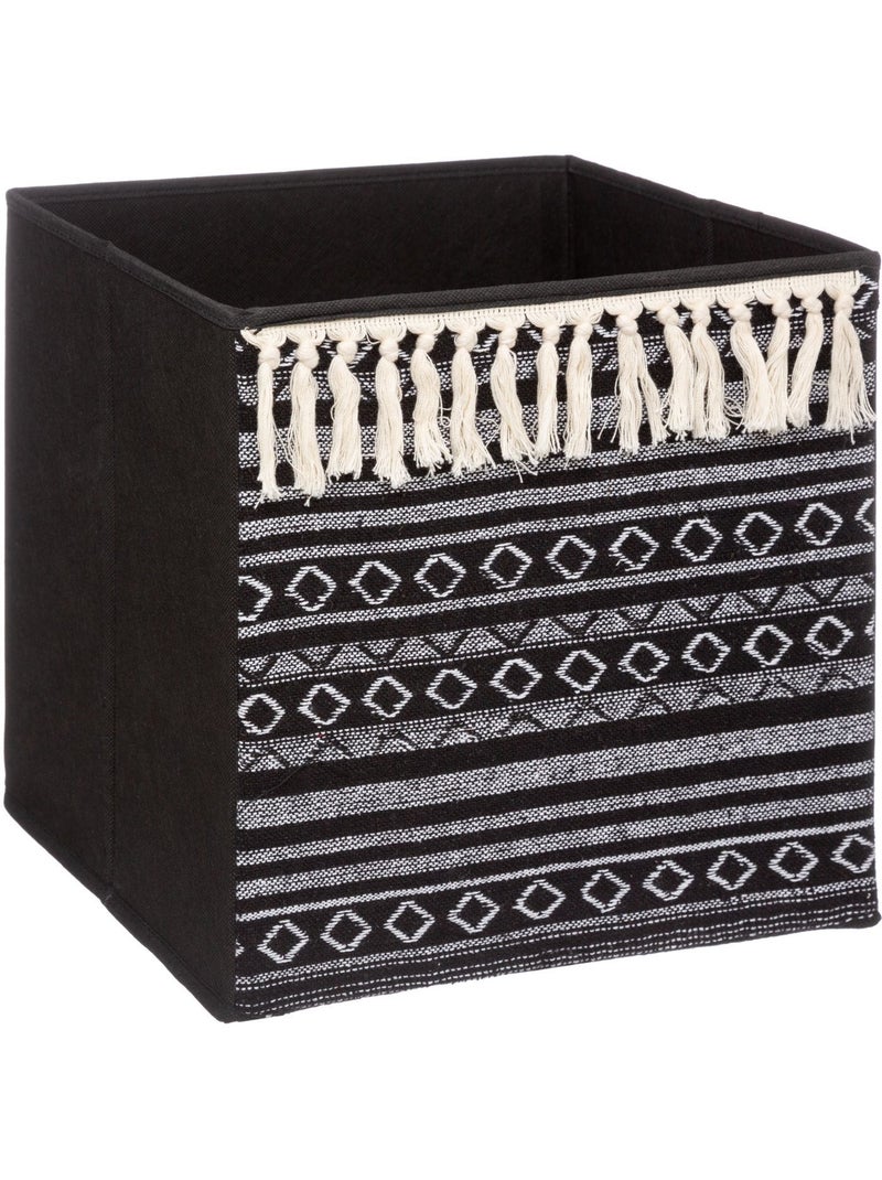 Lot de 2 boîtes de rangement à motifs ethniques MIX'N MODUL Noir - Kiabi