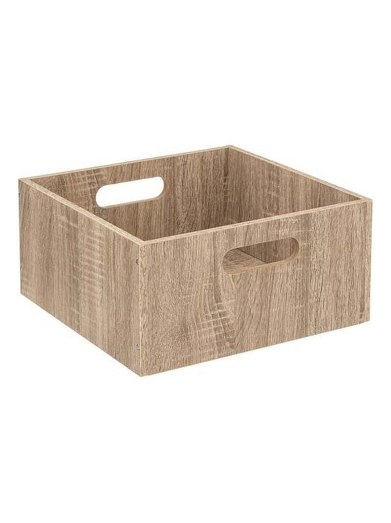 Lot de 2 Boîtes de rangement carrée en MDF Beige - Kiabi