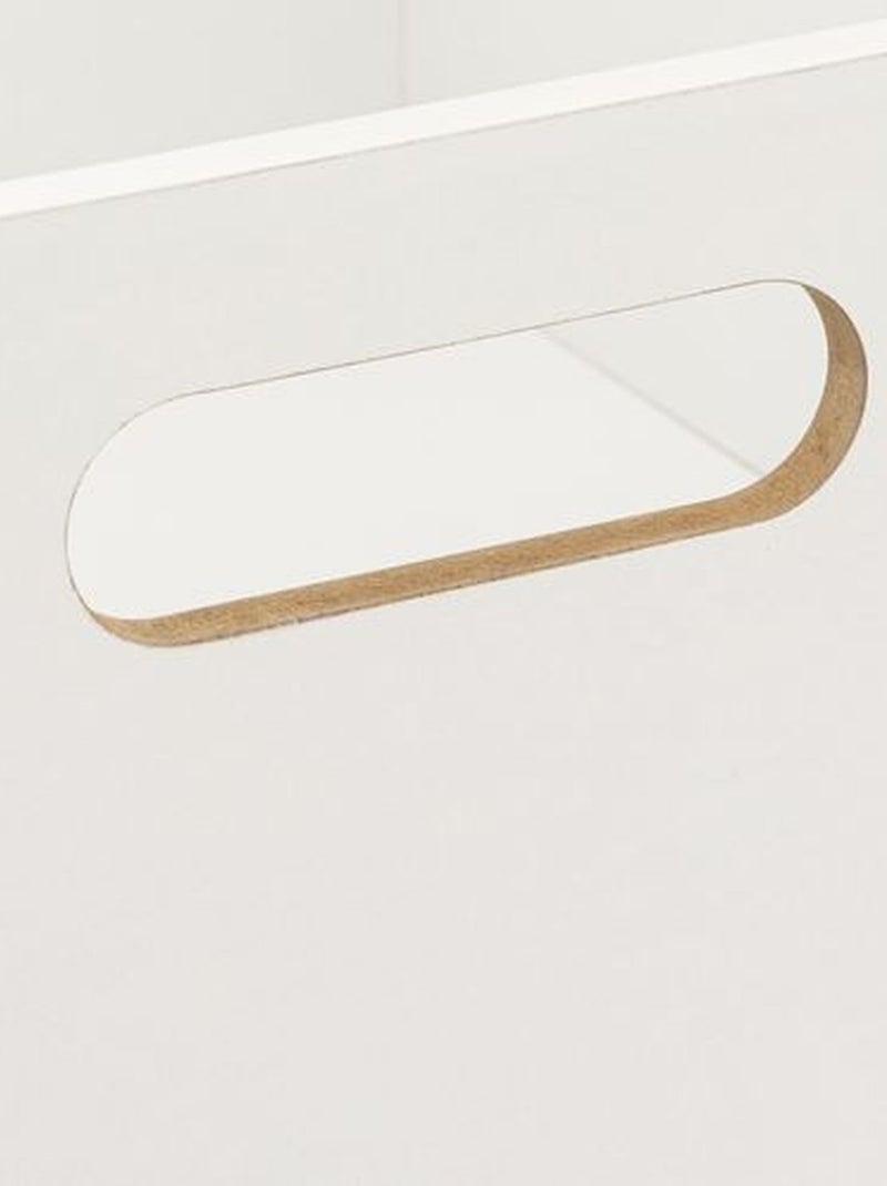 Lot de 2 Boîtes de rangement carrée en MDF Blanc - Kiabi