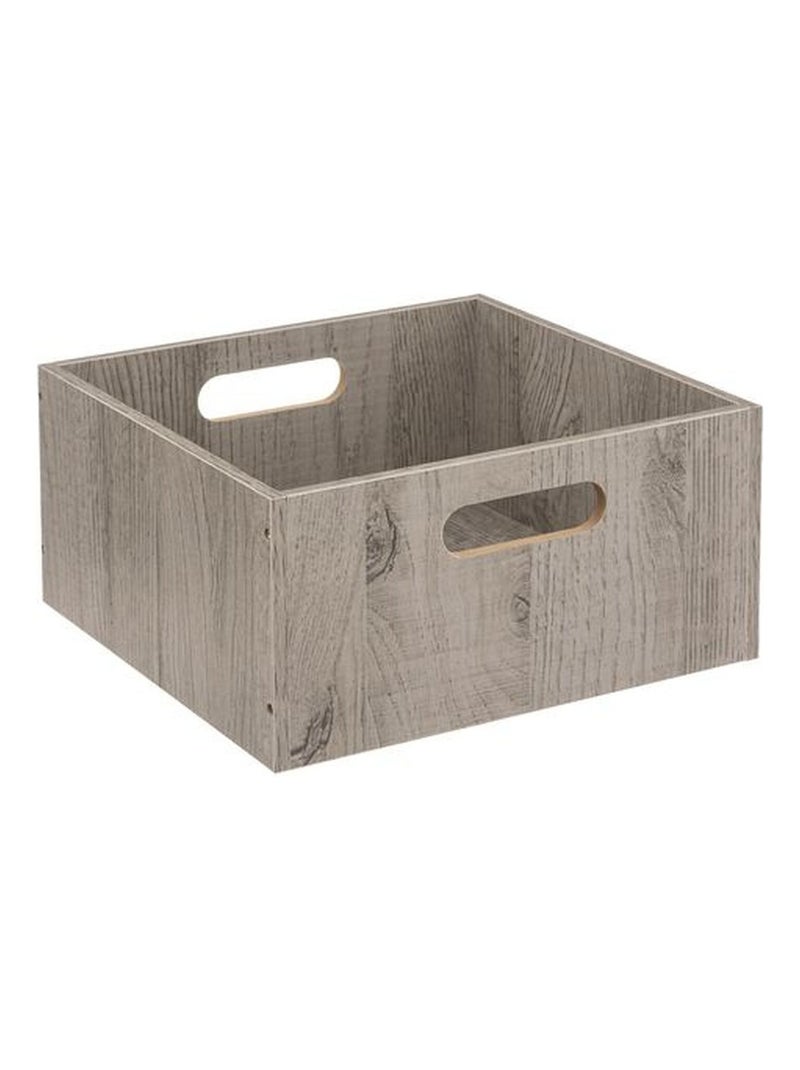 Lot de 2 Boîtes de rangement carrée en MDF Gris - Kiabi