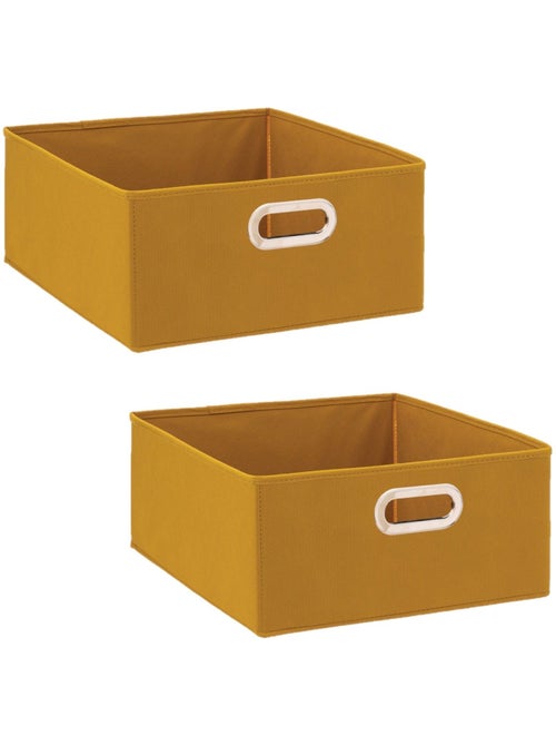 Lot de 2 boîtes de rangement carrées en tissu MIX' N MODUL - Kiabi