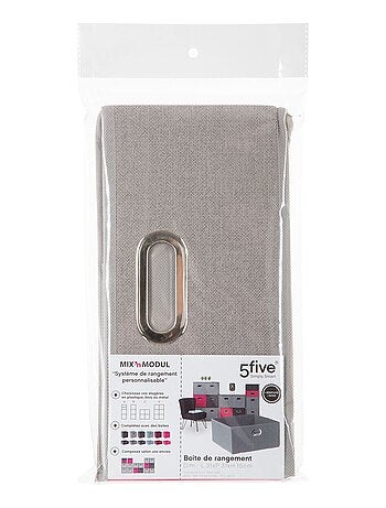 Lot de 2 boites de rangement carrées en tissu MIX'N MODUL