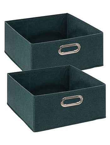Lot de 2 boites de rangement carrées en tissu MIX'N MODUL