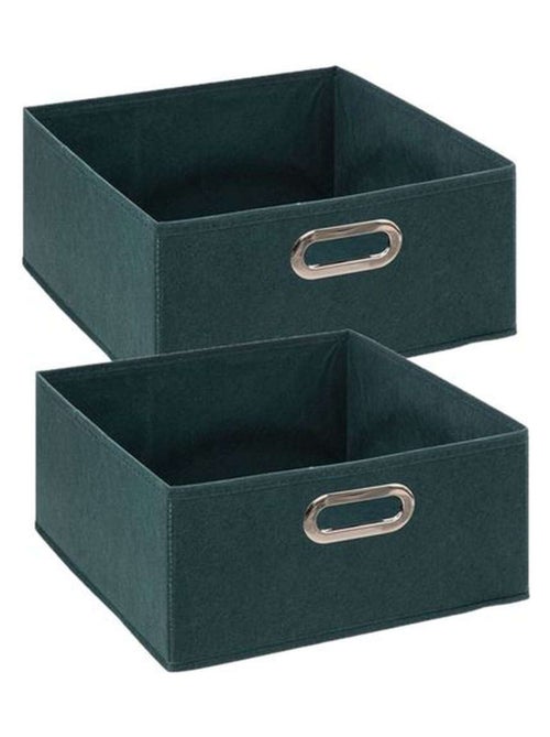Lot de 2 boites de rangement carrées en tissu MIX'N MODUL - Kiabi