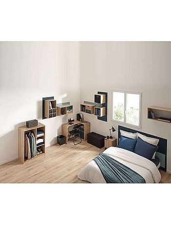 Lot de 2 boites de rangement carrées en tissu MIX'N MODUL