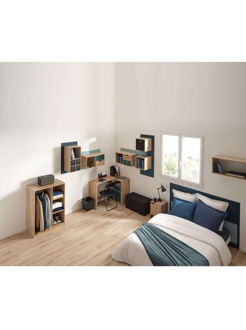 Lot de 2 boites de rangement carrées en tissu MIX'N MODUL - Kiabi