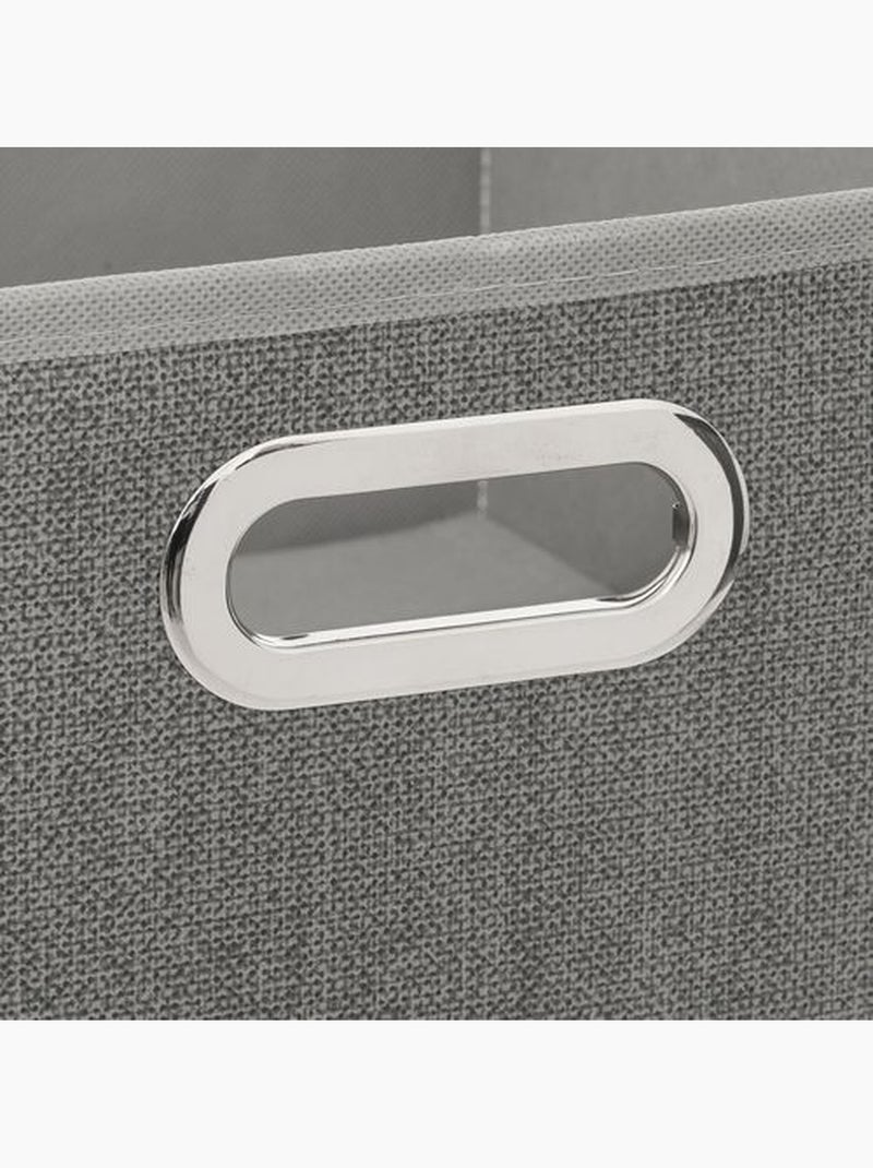 Lot de 2 boites de rangement carrées en tissu MIX'N MODUL Gris clair - Kiabi