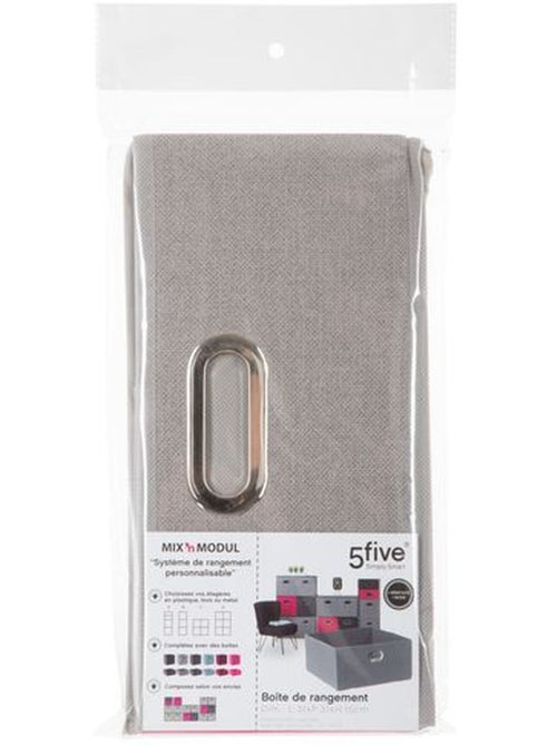 Lot de 2 boites de rangement carrées en tissu MIX'N MODUL - Kiabi