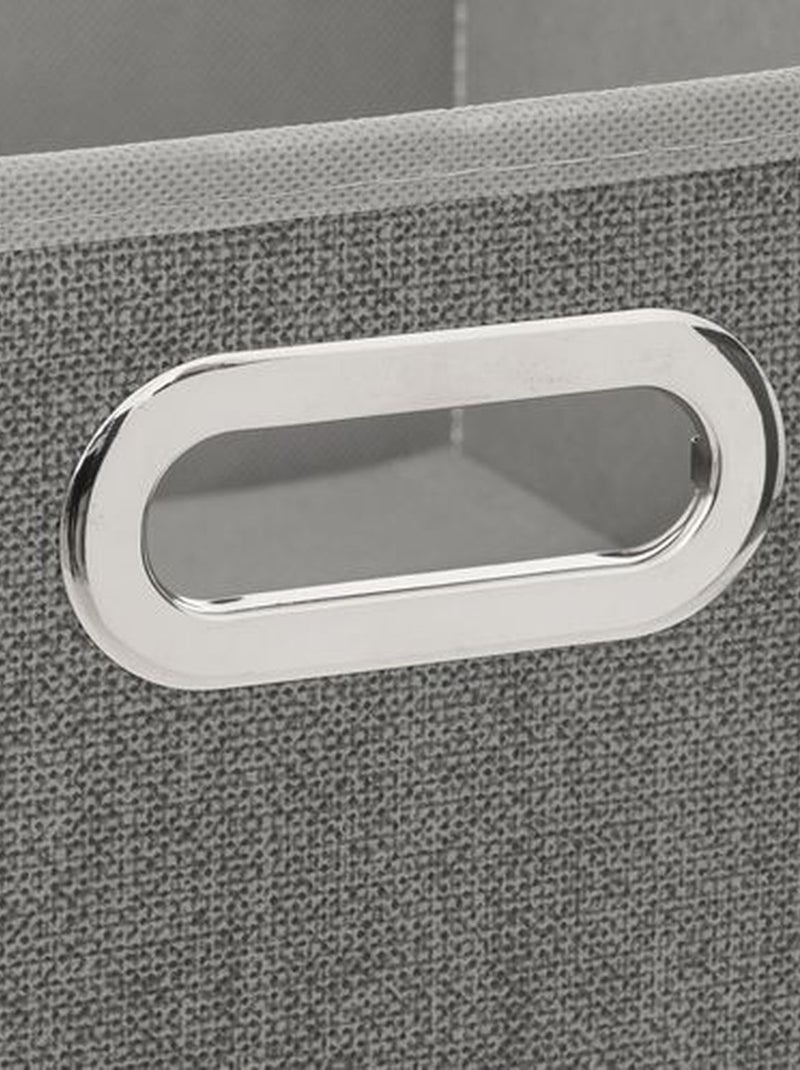 Lot de 2 boites de rangement carrées en tissu MIX'N MODUL Gris clair - Kiabi