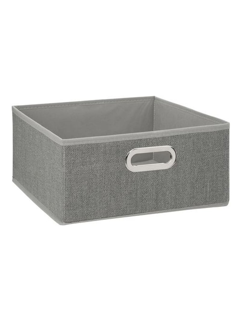 Lot de 2 boites de rangement carrées en tissu MIX'N MODUL Gris clair - Kiabi