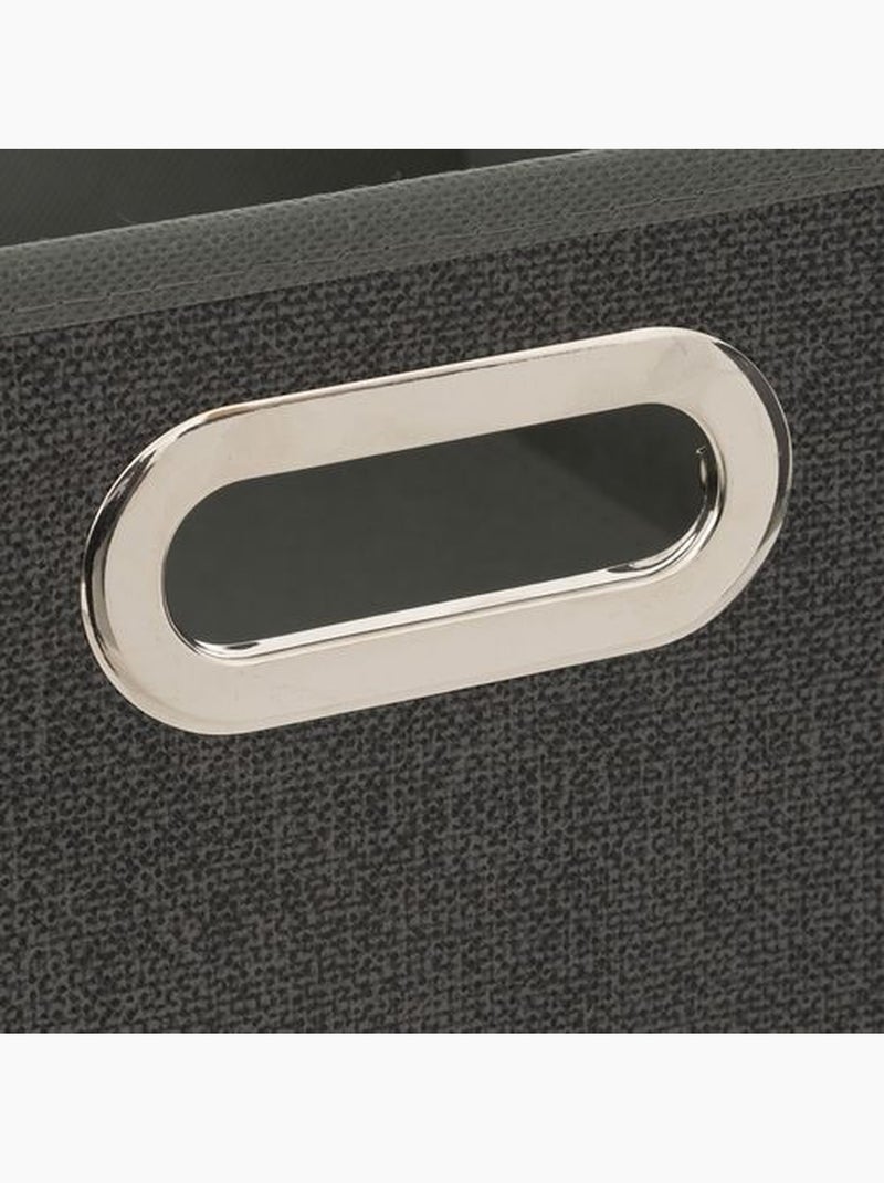 Lot de 2 boites de rangement carrées en tissu MIX'N MODUL Gris foncé - Kiabi
