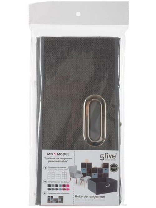 Lot de 2 boites de rangement carrées en tissu MIX'N MODUL - Kiabi