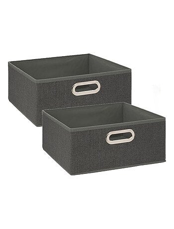 Lot de 2 boites de rangement carrées en tissu MIX'N MODUL