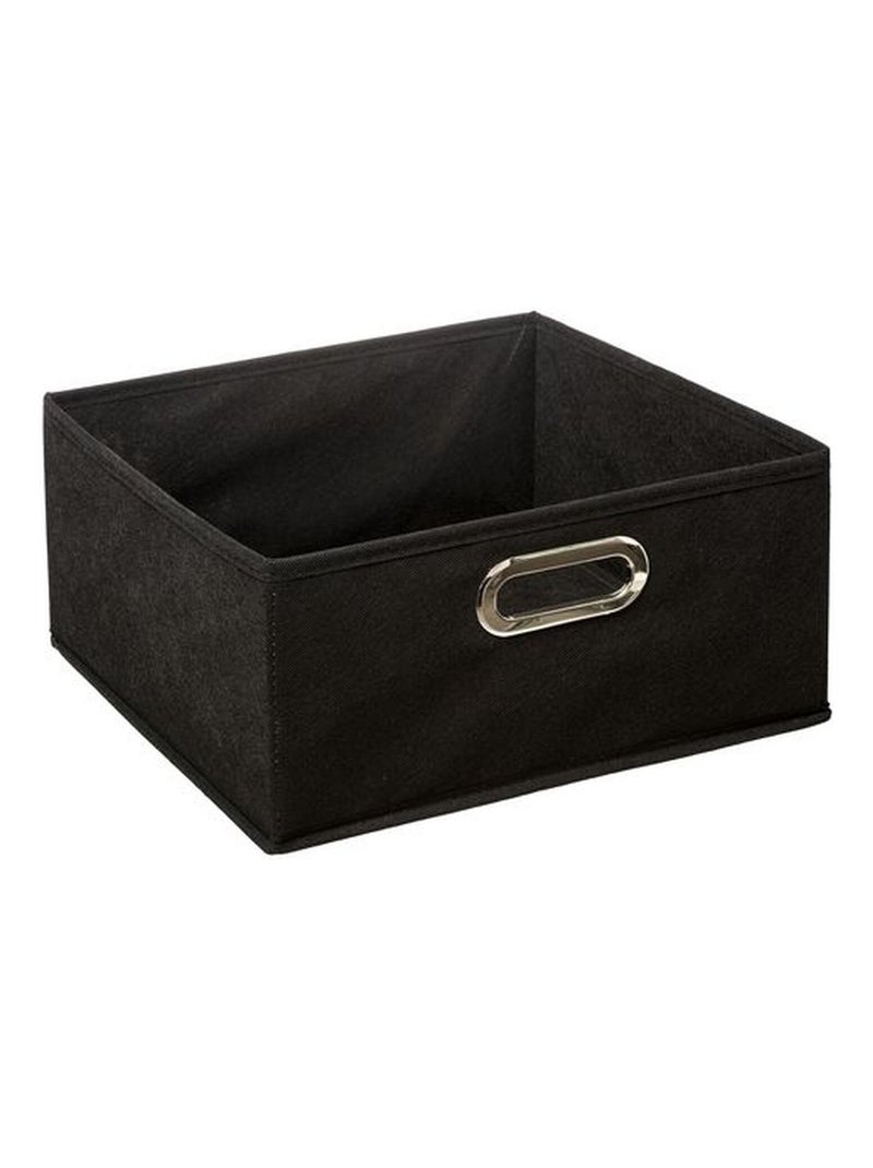 Lot de 2 boites de rangement carrées en tissu MIX'N MODUL Noir - Kiabi