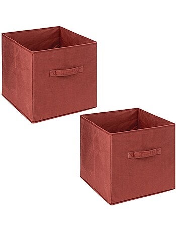 Lot de 2 boites de rangement carrées en tissu MIX'N MODUL