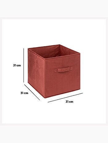 Lot de 2 boites de rangement carrées en tissu MIX'N MODUL