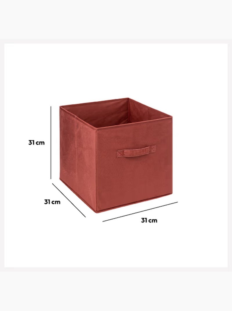 Lot de 2 boites de rangement carrées en tissu MIX'N MODUL Rouge - Kiabi