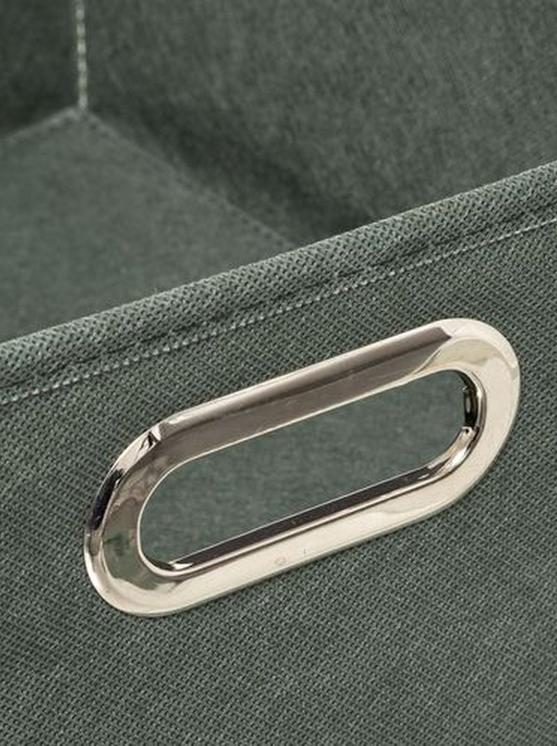 Lot de 2 boites de rangement carrées en tissu MIX'N MODUL Vert - Kiabi