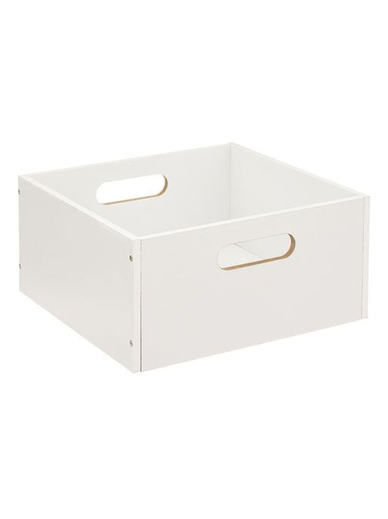 Lot de 2 boîtes de rangement carrées petite hauteur MIX'N MODUL Blanc - Kiabi