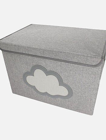 Lot de 2 boites de rangement, coffre à jouets pour enfant avec couvercle - Monsieur Bébé