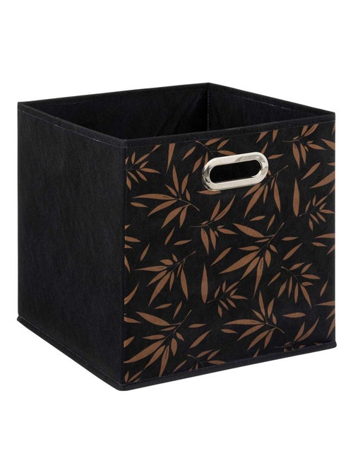 Lot de 2 boites de rangement cube en tissu à motif bambou MIX'N MODUL - Kiabi
