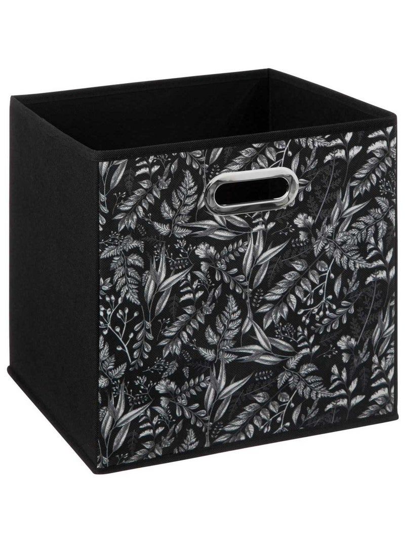 Lot de 2 boites de rangement cube en tissu à motif botanique MIX'N MODUL Noir - Kiabi