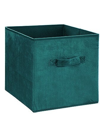 Lot de 2 boites de rangement cube en velours MIX'N MODUL