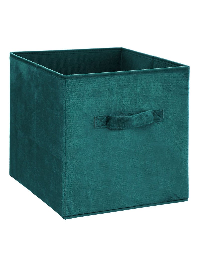 Lot de 2 boites de rangement cube en velours MIX'N MODUL Bleu foncé - Kiabi