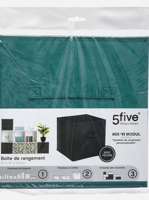 Lot de 2 boites de rangement cube en velours MIX'N MODUL - Kiabi