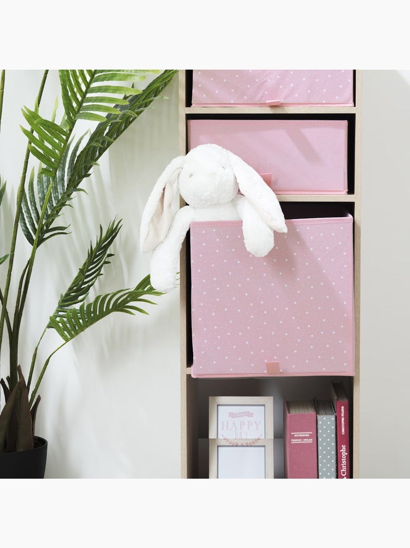 Lot de 2 boîtes de rangement cube ETOILE - L.29 x l.29 x H.29 cm - Rose Rose - Kiabi