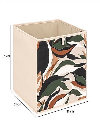 Lot de 2 boites de rangement cubes à motif nature MIX'N MODUL