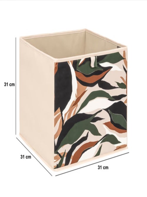 Lot de 2 boites de rangement cubes à motif nature MIX'N MODUL - Kiabi
