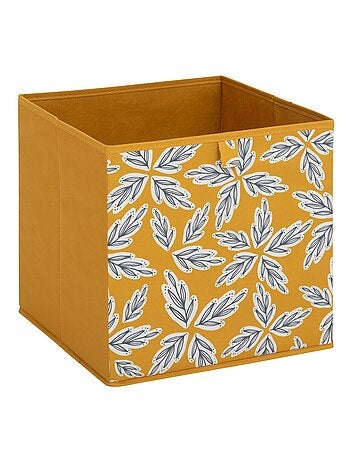 Lot de 2 boites de rangement cubes à motifs fleurs abstraits MIX'N MODUL