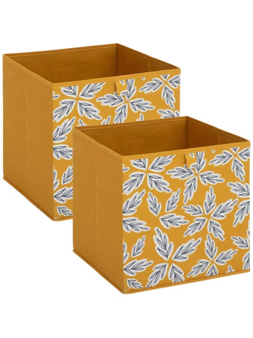 Lot de 2 boites de rangement cubes à motifs fleurs abstraits MIX'N MODUL - Kiabi Lot de 2 boites de rangement cubes à motifs fleurs abstraits MIX'N MODUL - Kiabi