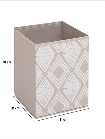 Lot de 2 boites de rangement cubes à motifs losanges MIX'N MODUL