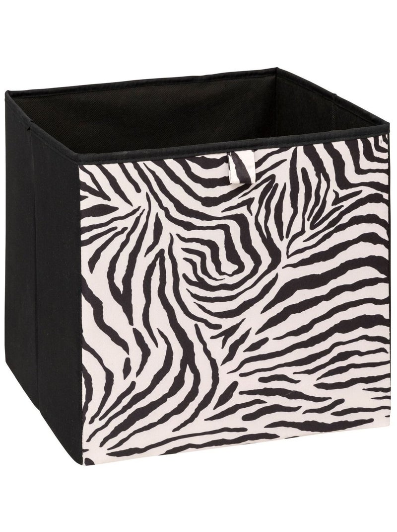 Lot de 2 boîtes de rangement cubes à motifs zèbre MIX'N MODUL Noir - Kiabi