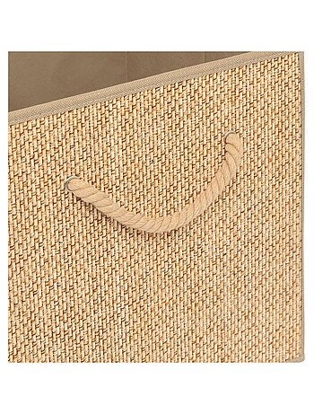 Lot de 2 boîtes de rangement cubes effet rotin MIX'N MODUL