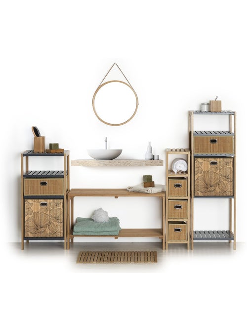 Lot de 2 boîtes de rangement cubes en bambou à motifs fleurs BLACKFLORA - Kiabi Lot de 2 boîtes de rangement cubes en bambou à motifs fleurs BLACKFLORA - Kiabi