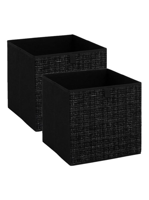 Lot de 2 boites de rangement cubes en tweed MIX'N MODUL - Kiabi