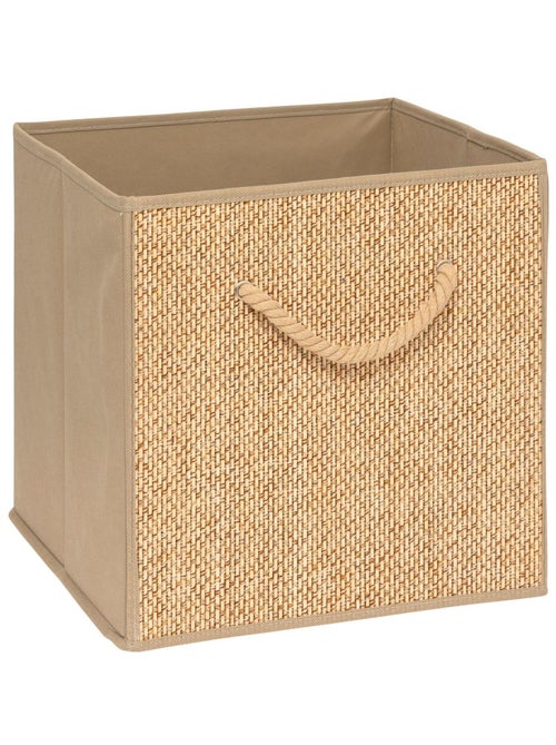 Lot de 2 boîtes de rangement effet rotin STEMY - Kiabi