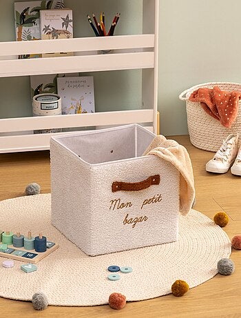 Lot de 2 boîtes de rangement en bouclette MON PETIT BAZAR