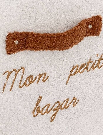 Lot de 2 boîtes de rangement en bouclette MON PETIT BAZAR