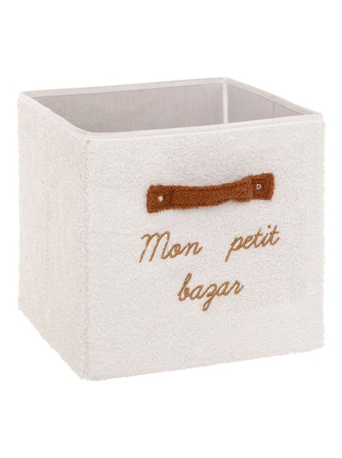 Lot de 2 boîtes de rangement en bouclette MON PETIT BAZAR - Kiabi