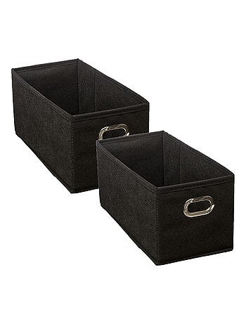 Lot de 2 Boites de rangement en tissu avec poignée