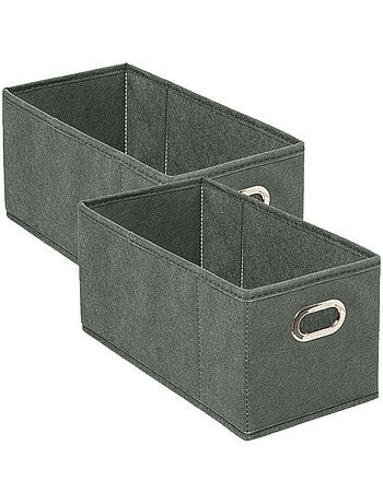 Lot de 2 Boites de rangement en tissu avec poignée