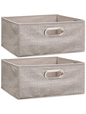 Lot de 2 Boites de rangement en tissu